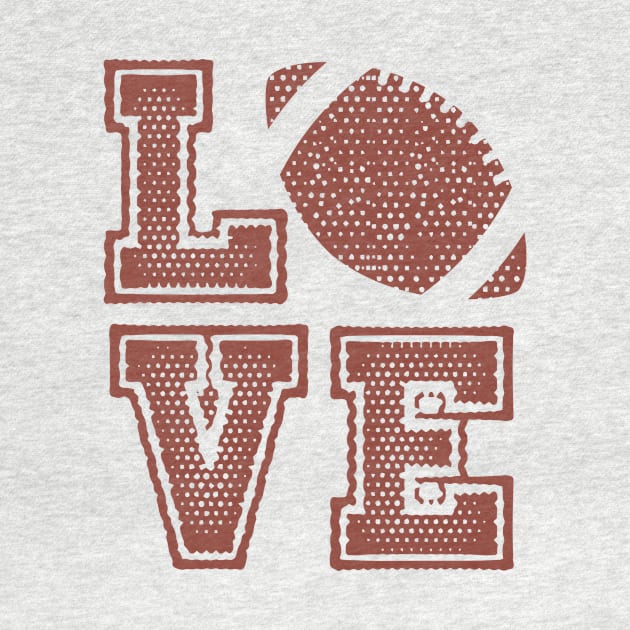 LOVE Football | American Football Lovers T-Shirt Gift by MerchMadness